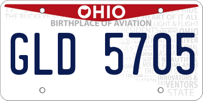 OH license plate GLD5705