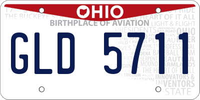 OH license plate GLD5711