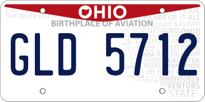 OH license plate GLD5712