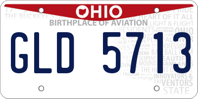 OH license plate GLD5713