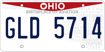 OH license plate GLD5714