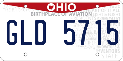 OH license plate GLD5715