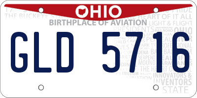 OH license plate GLD5716