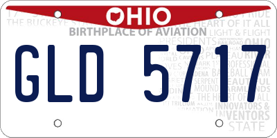OH license plate GLD5717