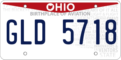 OH license plate GLD5718