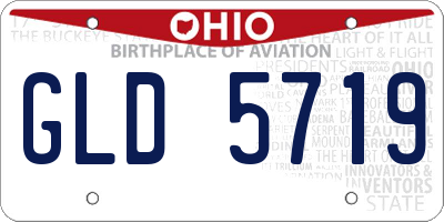 OH license plate GLD5719