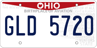 OH license plate GLD5720