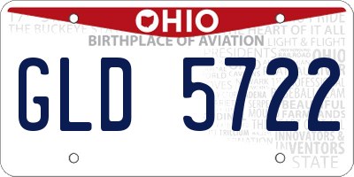 OH license plate GLD5722