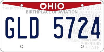 OH license plate GLD5724