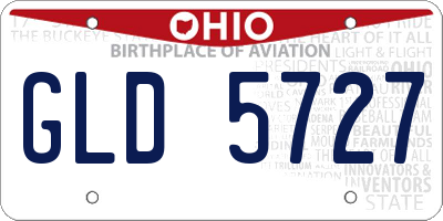 OH license plate GLD5727