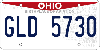 OH license plate GLD5730