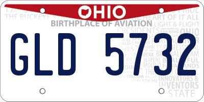 OH license plate GLD5732
