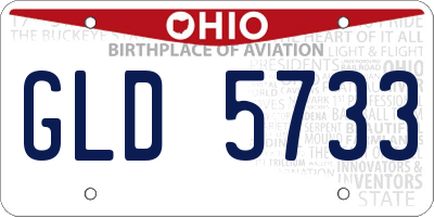 OH license plate GLD5733