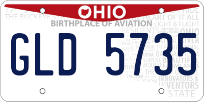 OH license plate GLD5735
