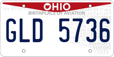 OH license plate GLD5736