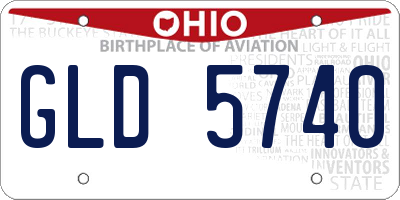 OH license plate GLD5740