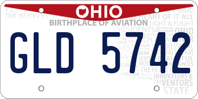 OH license plate GLD5742