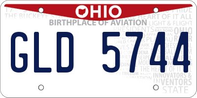 OH license plate GLD5744