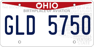 OH license plate GLD5750