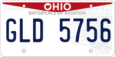 OH license plate GLD5756