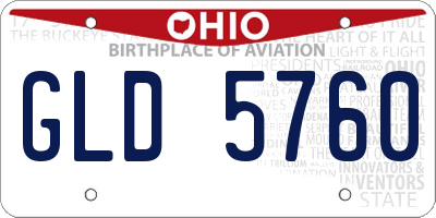 OH license plate GLD5760