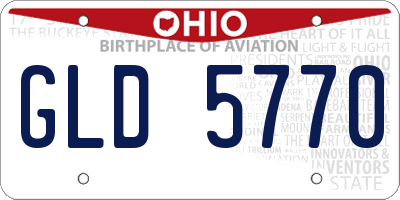 OH license plate GLD5770