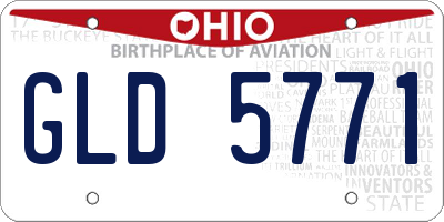 OH license plate GLD5771