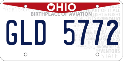 OH license plate GLD5772
