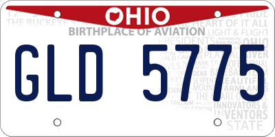 OH license plate GLD5775