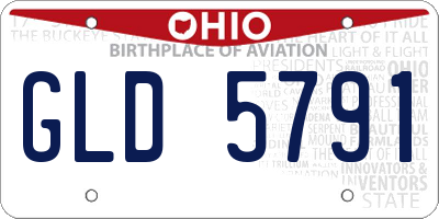 OH license plate GLD5791