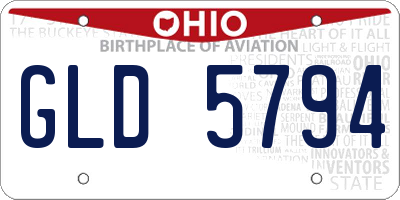 OH license plate GLD5794