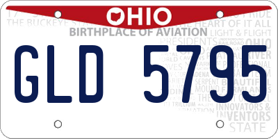OH license plate GLD5795