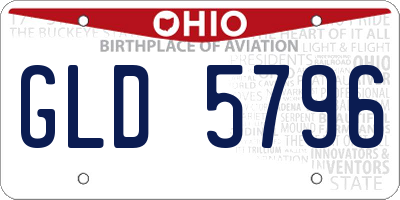 OH license plate GLD5796