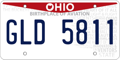 OH license plate GLD5811