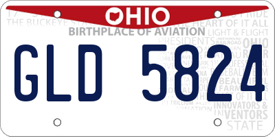 OH license plate GLD5824