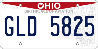OH license plate GLD5825