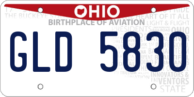 OH license plate GLD5830