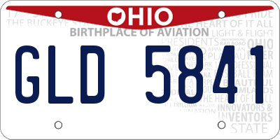 OH license plate GLD5841