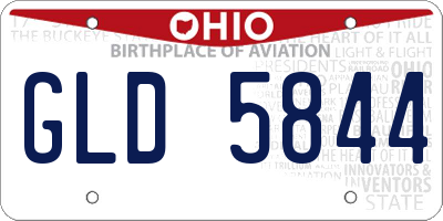 OH license plate GLD5844