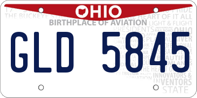 OH license plate GLD5845