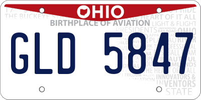 OH license plate GLD5847