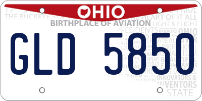 OH license plate GLD5850