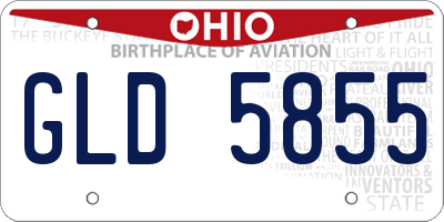 OH license plate GLD5855