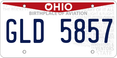 OH license plate GLD5857