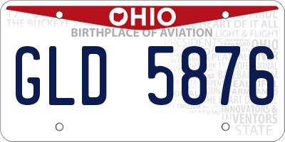 OH license plate GLD5876