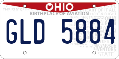 OH license plate GLD5884