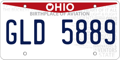 OH license plate GLD5889
