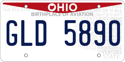 OH license plate GLD5890