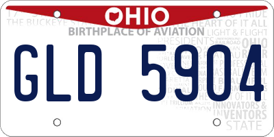 OH license plate GLD5904
