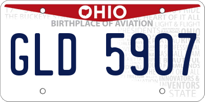 OH license plate GLD5907